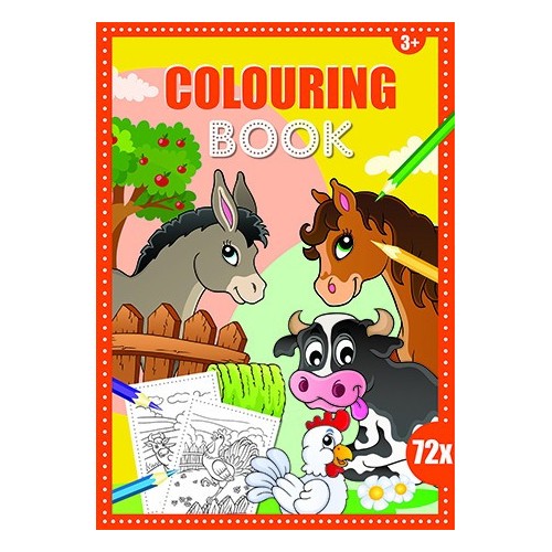 Farm  coloring book 72 pages