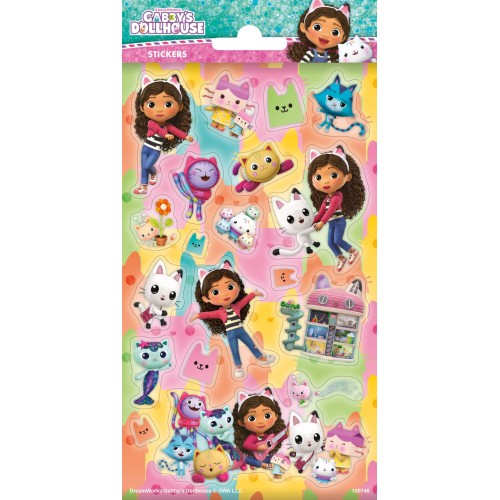 Gabby's Dollhouse Cats glitter sticker set