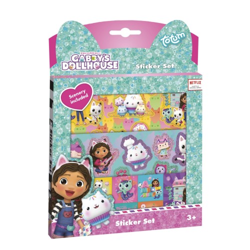 Gabby's Dollhouse Cats sticker set