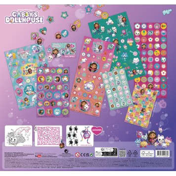 Gabby's Dollhouse Cats Super sticker set with game