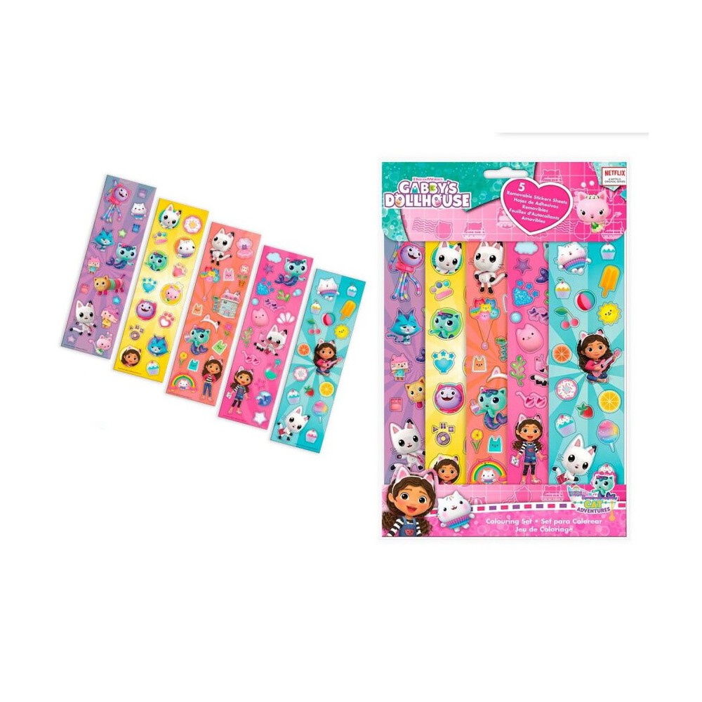Gabby's Dollhouse sticker set 5 sheets