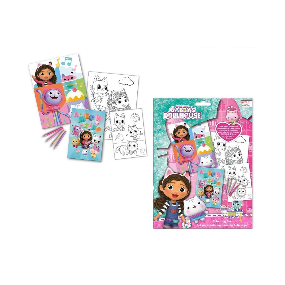 Gabby's Dollhouse Smoothie Land coloring set