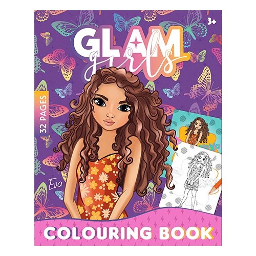 Girl Power Glam Girls Eva Coloring Book 32 pages