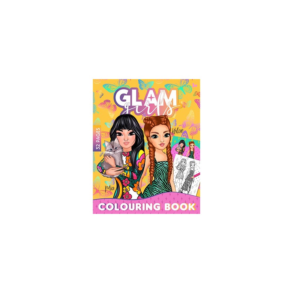 Girl Power Glam Girls Mia, Khloe coloring book 32 pages