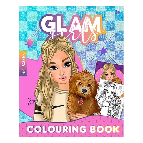 Girl Power Glam Girls Zoey Coloring Book 32 Pages