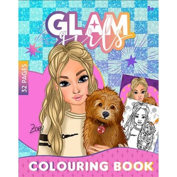 Girl Power Glam Girls Zoey Coloring Book 32 Pages