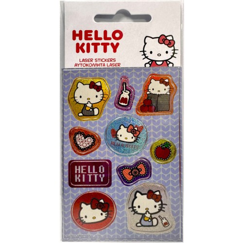 Hello Kitty Apple hologram sticker set