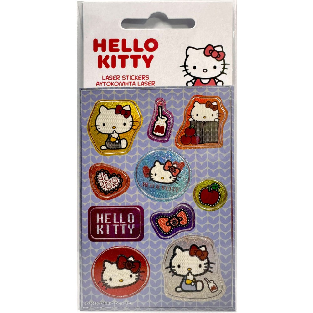 Hello Kitty Apple hologram sticker set