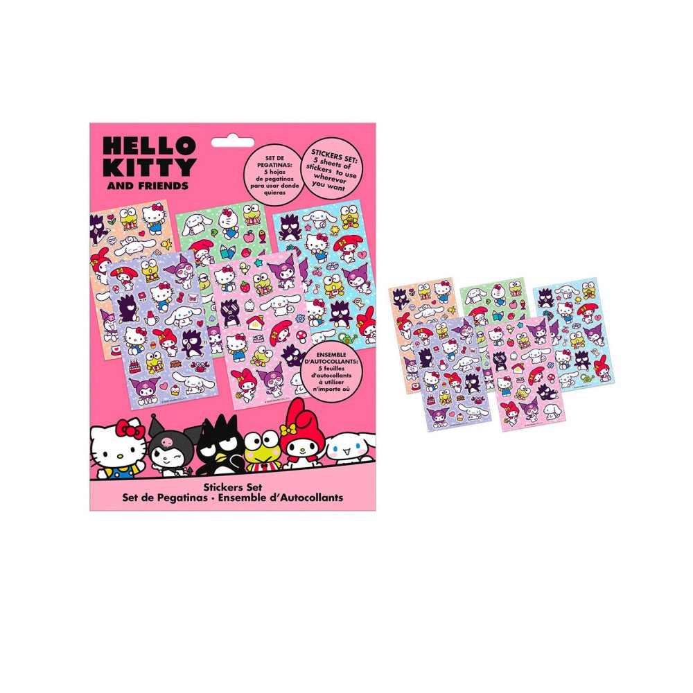 Hello Kitty Friends sticker set 5 sheets