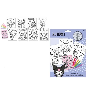 Hello Kitty Kuromi coloring set with stickers