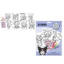 Hello Kitty Kuromi coloring set with stickers