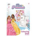 Princess True Coloring Book with Stickers 16 Pages