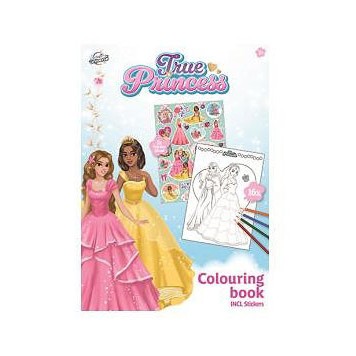 Disney Princess True Princess coloring book with stickers 16 pages A5