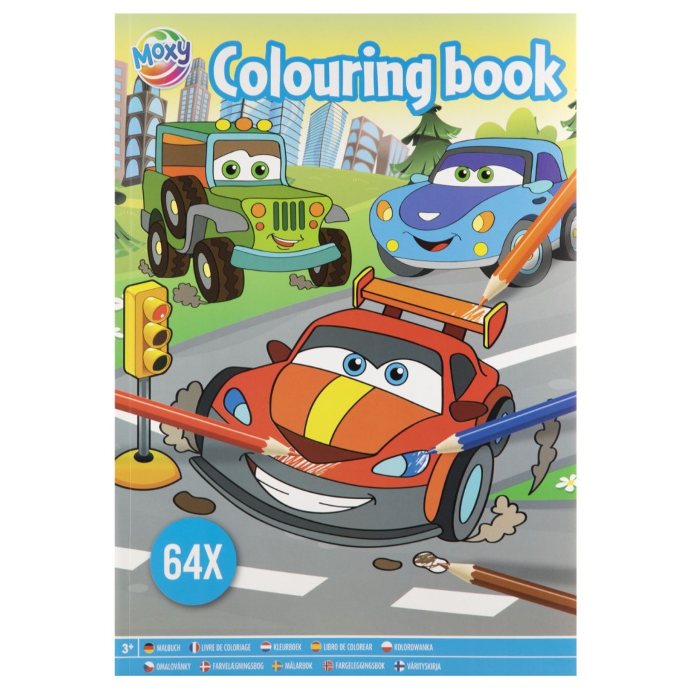 Vehicle Moxy Coloring Book 64 Pages