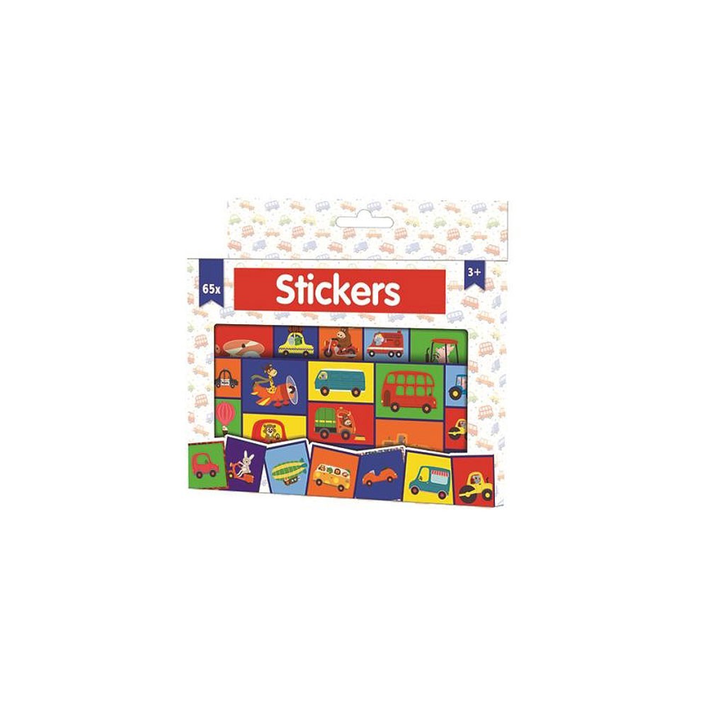 Vehicle Summer Transport sticker set in box 65 pcs