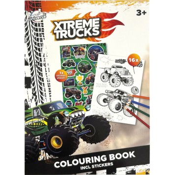 Vehicle Xtreme coloring book with stickers 16 pages A5