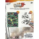Vehicle Xtreme coloring book with stickers 16 pages A5