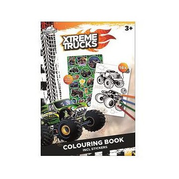 Vehicle Xtreme coloring book with stickers 16 pages A5