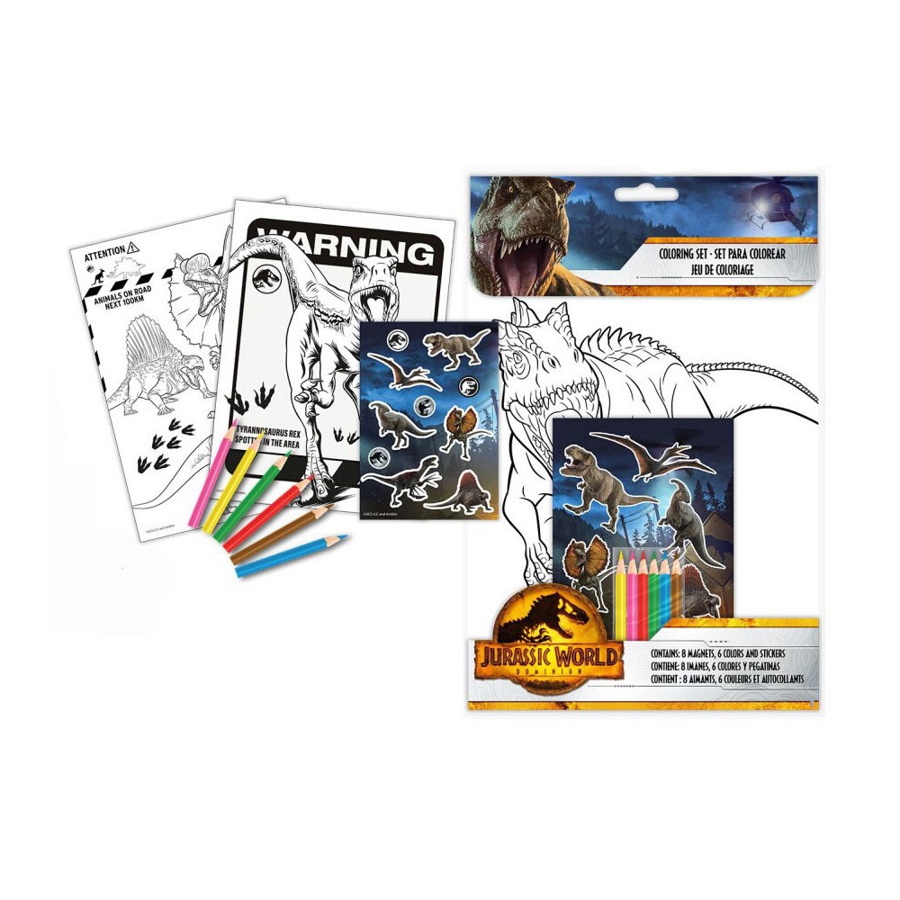 Jurassic World Dominion coloring + sticker set