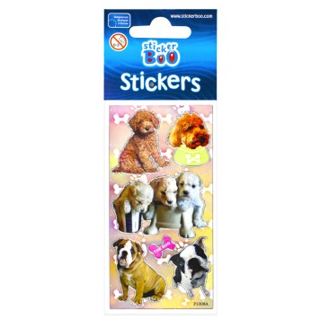 Dog sticker with silver decoration