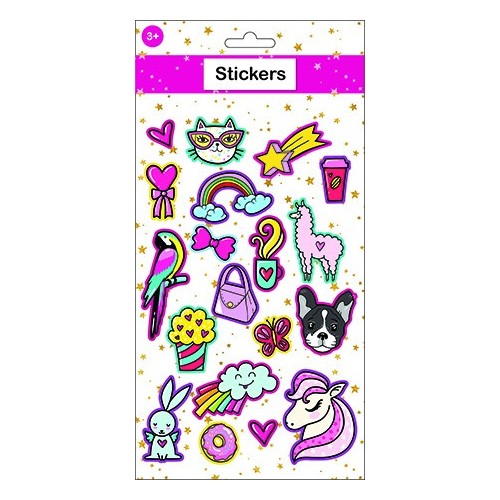 Colour Girls' Puffy Foam Sticker Set