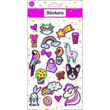 Colour Girls' Puffy Foam Sticker Set