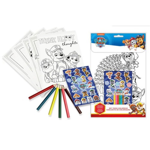 Paw Patrol coloring + sticker set