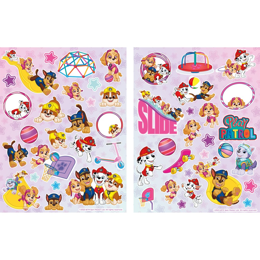 Paw Patrol Pink holographic sticker set