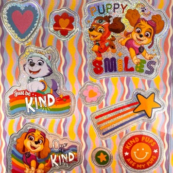 Paw Patrol Puppy Smiles hologram sticker set