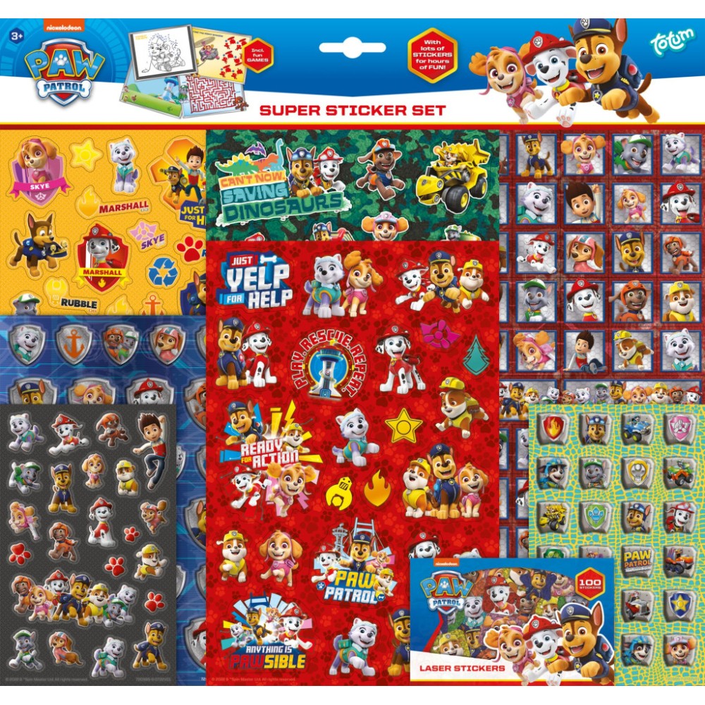 Paw Patrol Rescue Repeat Super Sticker Set with Game