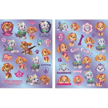 Paw Patrol Skye and Everest hologram sticker set