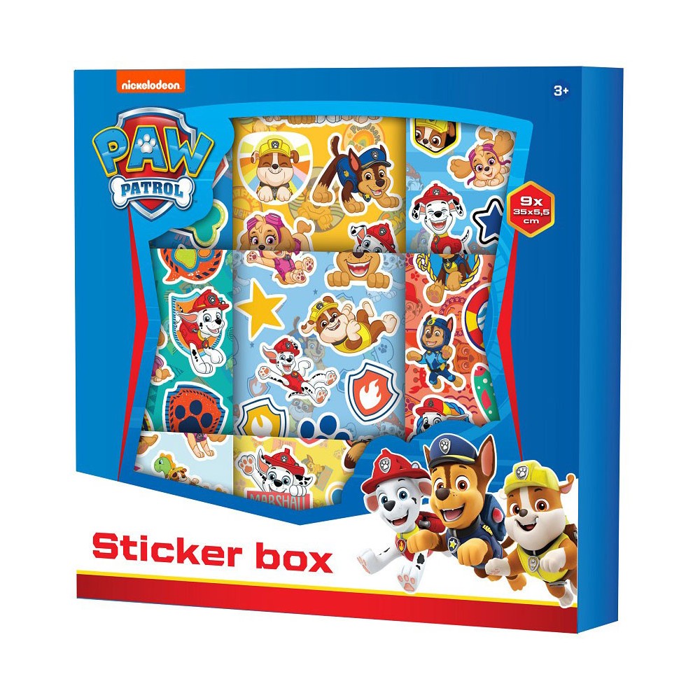 Paw Patrol Team 9 sheet sticker in box