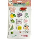 Summer Fun glitter sticker set 3 sheets
