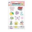 Summer Fun glitter sticker set 3 sheets