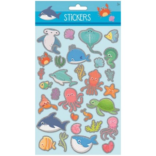 Ocean holographic foam sticker