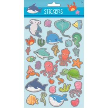 Ocean holographic foam sticker