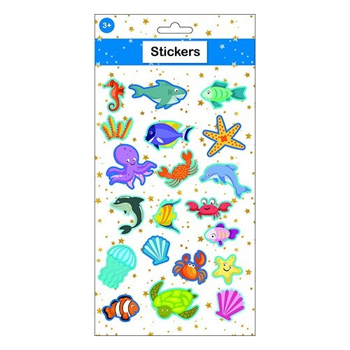 Ocean puffy sponge sticker set