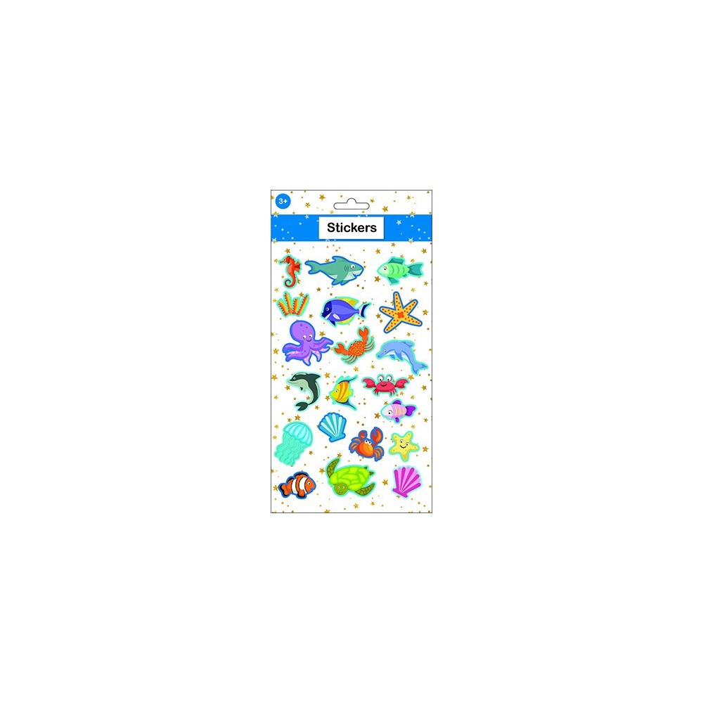 Ocean puffy sponge sticker set