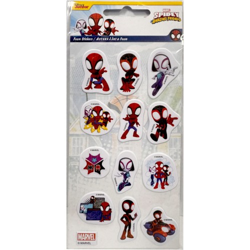 Spiderman Techno Racer puffy foam sticker set