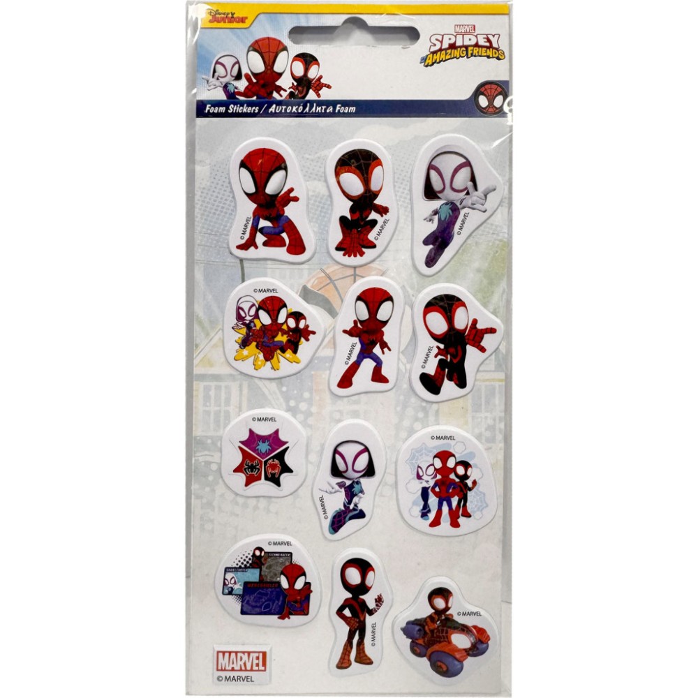 Spiderman Techno Racer puffy foam sticker set