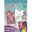 Mermaid Magic coloring book with stickers 16 pages A5