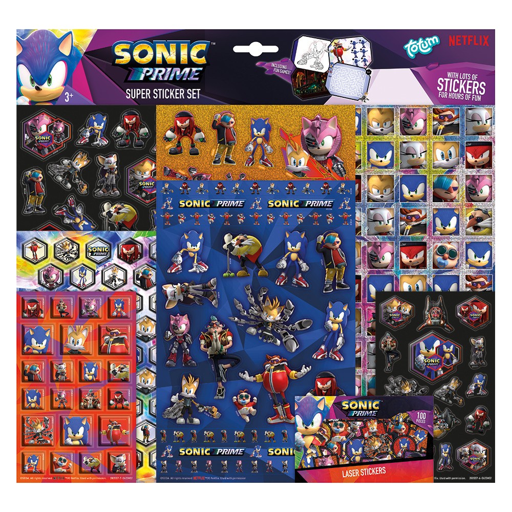 Sonic the Hedgehog Prime Super sticker set with game