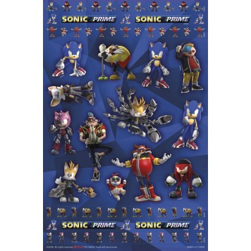 Sonic the Hedgehog Prime Super sticker set with game