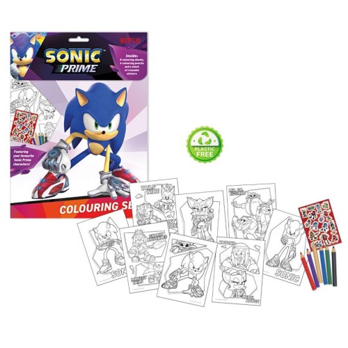 Sonic the Hedgehog Prime Sonic the Hedgehog Coloring + Sticker Set
