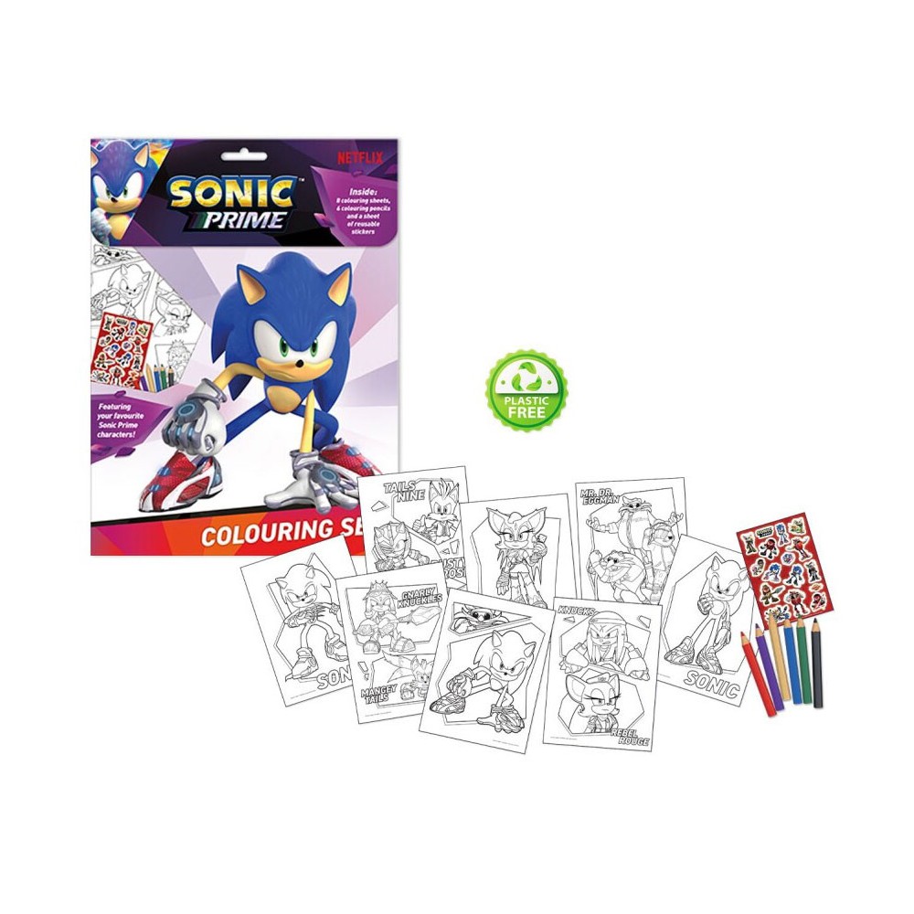 Sonic the Hedgehog Prime Sonic the Hedgehog Coloring + Sticker Set