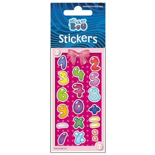 Number Number Sticker with Silver Decoration