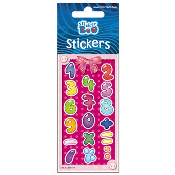 Number Number Sticker with Silver Decoration