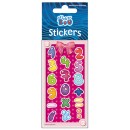 Number Number Sticker with Silver Decoration