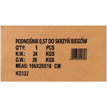 Podnośnik skrzyni biegów 500kg KD322