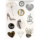Colour Black&Gold  sticker set 3 sheets